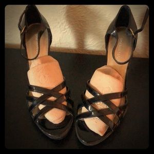 Black Patent Leather Sandles